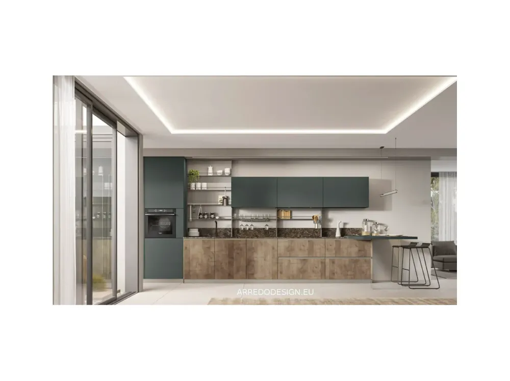 Arrex Cucina moderna lineare Loft a prezzo scontato- Cucine Lineari|Cucine Moderne