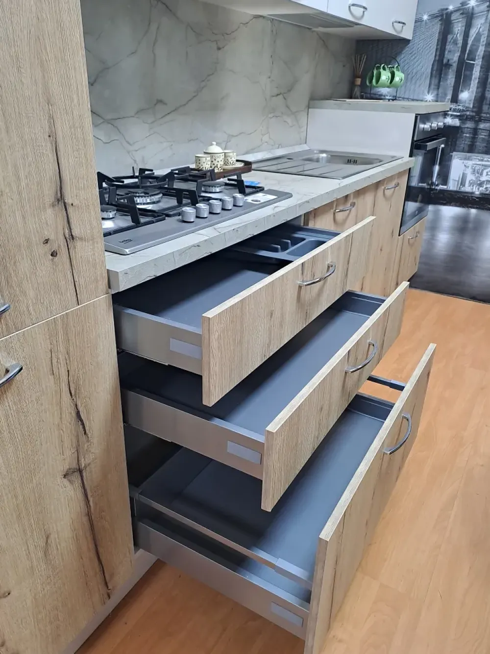Net Cucine Cucina moderna lineare New smart a prezzo scontato- Cucine Lineari|Cucine Moderne