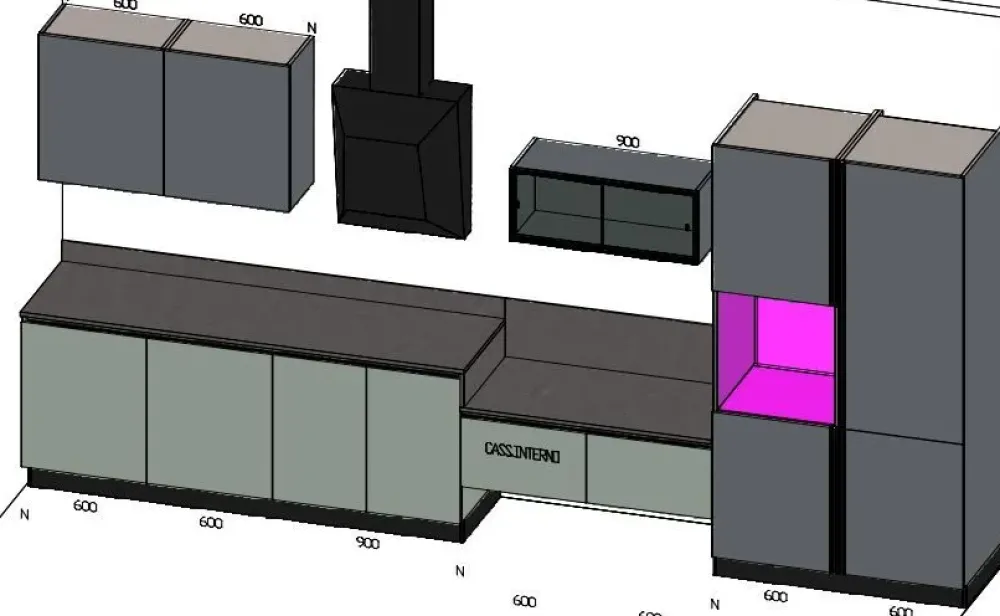 Stosa Cucina moderna lineare Art a prezzo scontato- Cucine Lineari|Cucine Moderne