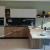 Cucina moderna noce con penisola Azimut in offerta^Essebi Hot