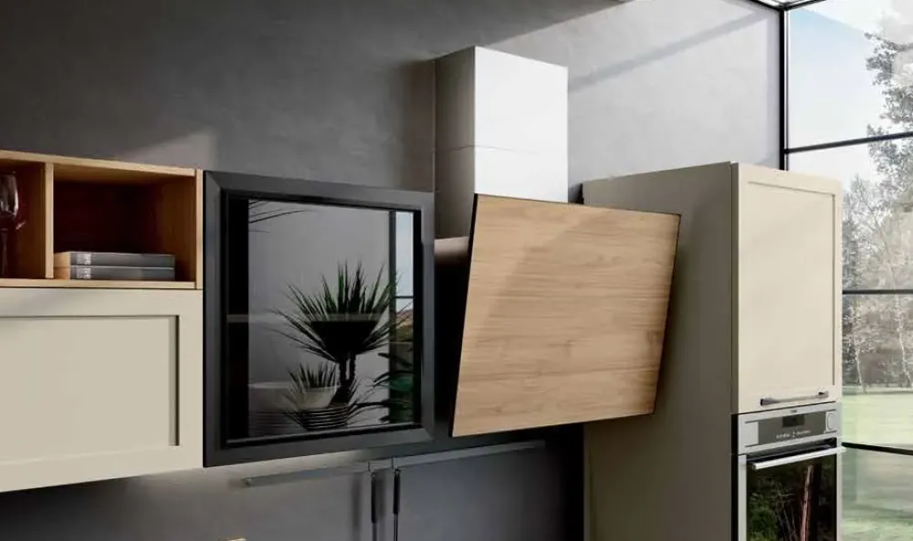 Cucina moderna rovere chiaro lineare Capri-ischia scontata^Imab New