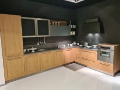 Arredo3 Cucina moderna rovere chiaro ad angolo Asia telaio- Cucine Ad Angolo|Cucine Moderne
