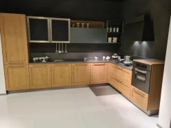 Arredo3 Cucina moderna rovere chiaro ad angolo Asia telaio- Cucine Ad Angolo|Cucine Moderne