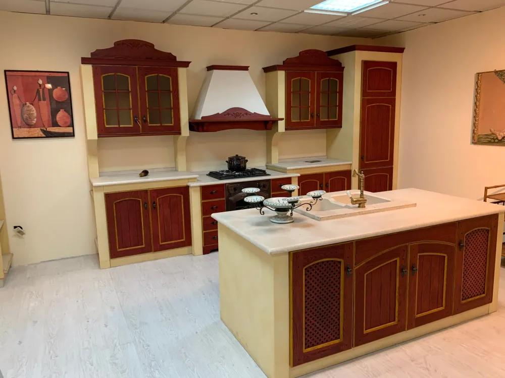 Arrex Cucina Morgana classica rossa ad isola- Cucine Ad Isola