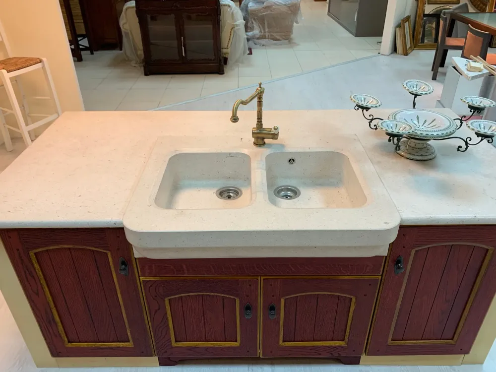 Arrex Cucina Morgana classica rossa ad isola- Cucine Ad Isola