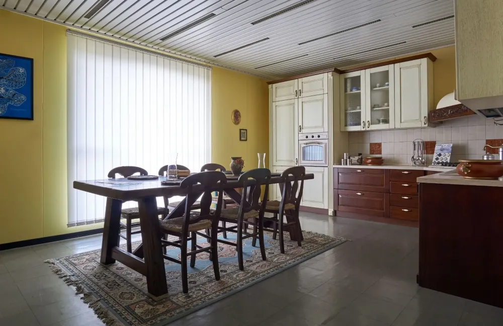 Artigianale Cucina noce country ad angolo Doppio dentello in offerta- Cucine Ad Angolo|Cucine Country