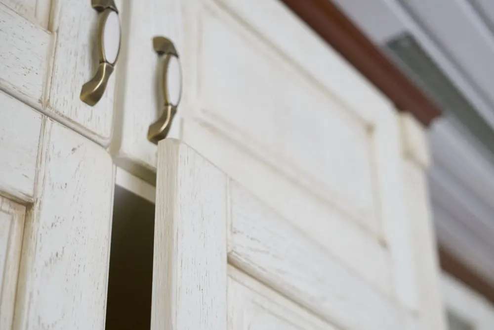 Artigianale Cucina noce country ad angolo Doppio dentello in offerta- Cucine Ad Angolo|Cucine Country