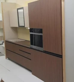 Cucina noce moderna lineare Nexus tabacco^Giannei