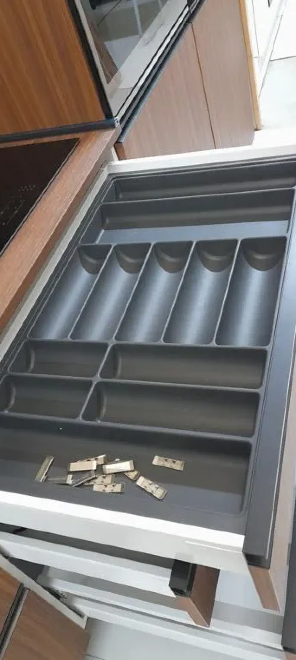 Cucina noce moderna lineare Nexus tabacco^Giannei