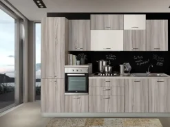 Artigianale Cucina noce moderna lineare Cuccina 330 cm noceartico- Cucine Lineari|Cucine Moderne