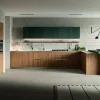 Outlet Cucina noce moderna Lungomare plus combo.04 scontata Cucine Ad Angolo|Cucine Moderne