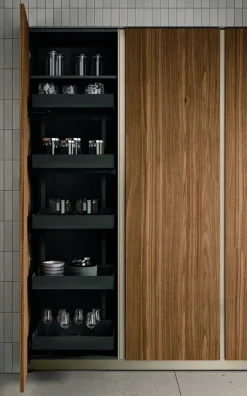 Outlet Cucina noce moderna Lungomare plus combo.04 scontata Cucine Ad Angolo|Cucine Moderne