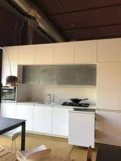 Nova Cucina Cucina design lineare bianca in laccato opaco Smart- Cucine Lineari|Cucine Design