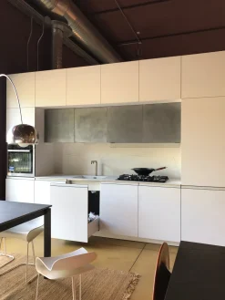 Nova Cucina Cucina design lineare bianca in laccato opaco Smart- Cucine Lineari|Cucine Design