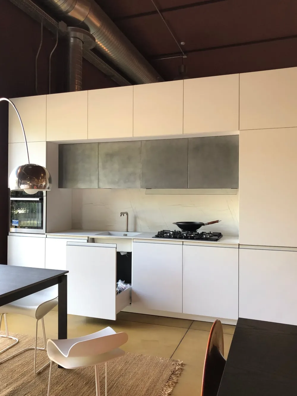 Nova Cucina Cucina design lineare bianca in laccato opaco Smart- Cucine Lineari|Cucine Design