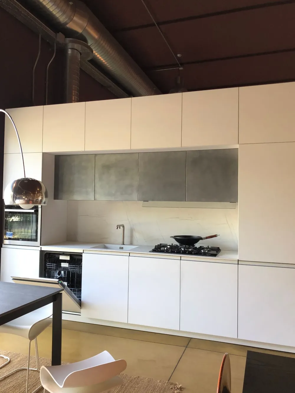 Nova Cucina Cucina design lineare bianca in laccato opaco Smart- Cucine Lineari|Cucine Design