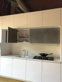 Nova Cucina Cucina design lineare bianca in laccato opaco Smart- Cucine Lineari|Cucine Design