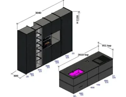 Cucina Obliqua - inspace di scontata -42%^Ernestomeda Best