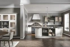 Home Cucine Cucina Olimpia country bianca lineare scontata 30%- Cucine Lineari|Cucine Country