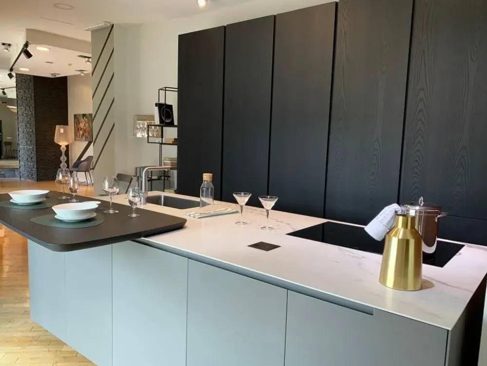 Cucina moderna con penisola altri colori in laccata opaco Phoenix^Poliform New