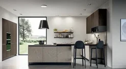 Prima Cucine Cucina Zoe grafite e silvermine OFFERTA OUTLET sconto 50%- Cucine Ad Angolo|Cucine Moderne