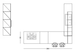 Prima Cucine Cucina Zoe grafite e silvermine OFFERTA OUTLET sconto 50%- Cucine Ad Angolo|Cucine Moderne