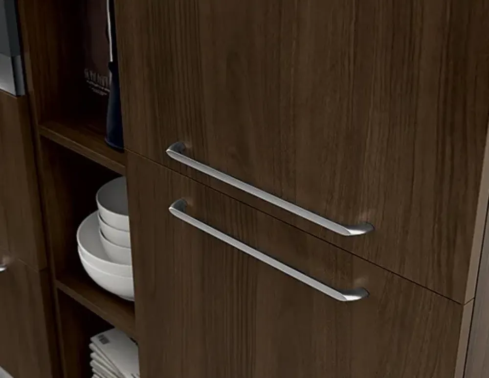 Prima Cucine CUCINA Primacucine Domino noce carruba e bianco matt PREZZO OUTLET- Cucine Ad Angolo|Cucine Moderne