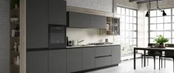 Prima Cucine CUCINA Primacucine lineare Zoe grafite e zoe grafite e silvermine SCONTATA- Cucine Lineari