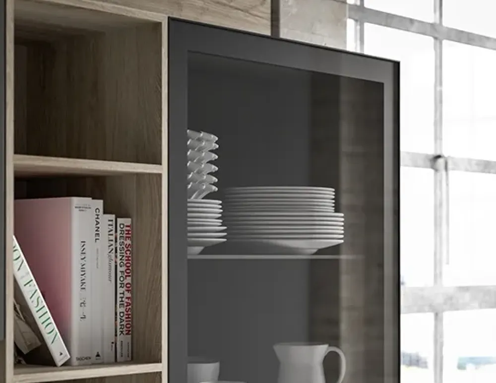 Prima Cucine CUCINA Primacucine lineare Zoe grafite e zoe grafite e silvermine SCONTATA- Cucine Lineari