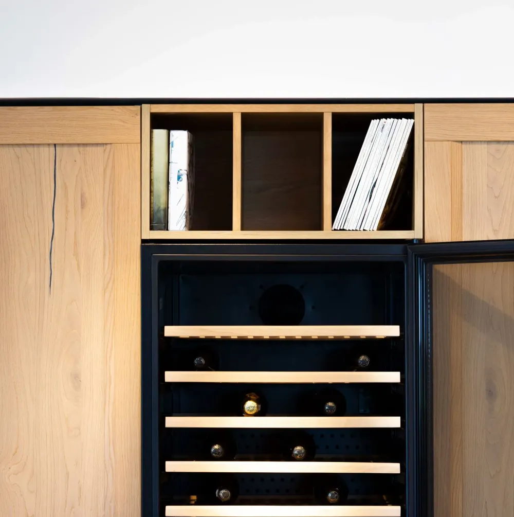 Cucina design ad isola bianca in legno Ingrosso cucine moderne icmxp06^Primopiano Cucine Clearance