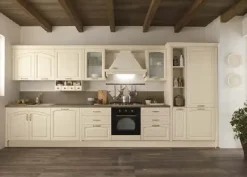 Clearance Cucina provenzale lineare Cucina modello shabby vintage  l,egno lineare white   a prezzo ribassato Cucine Lineari