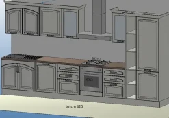 Clearance Cucina provenzale lineare Cucina modello shabby vintage  l,egno lineare white   a prezzo ribassato Cucine Lineari