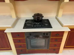 Arrex Cucina rossa classica con isola Morgana- Cucine Ad Isola