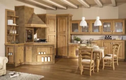 Arrex Cucina rovere chiaro country ad angolo Carola muratura scontata- Cucine Ad Angolo|Cucine Country