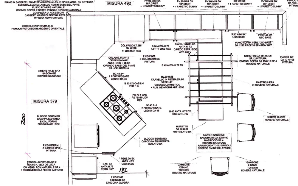 Arrex Cucina rovere chiaro country ad angolo Carola muratura scontata- Cucine Ad Angolo|Cucine Country