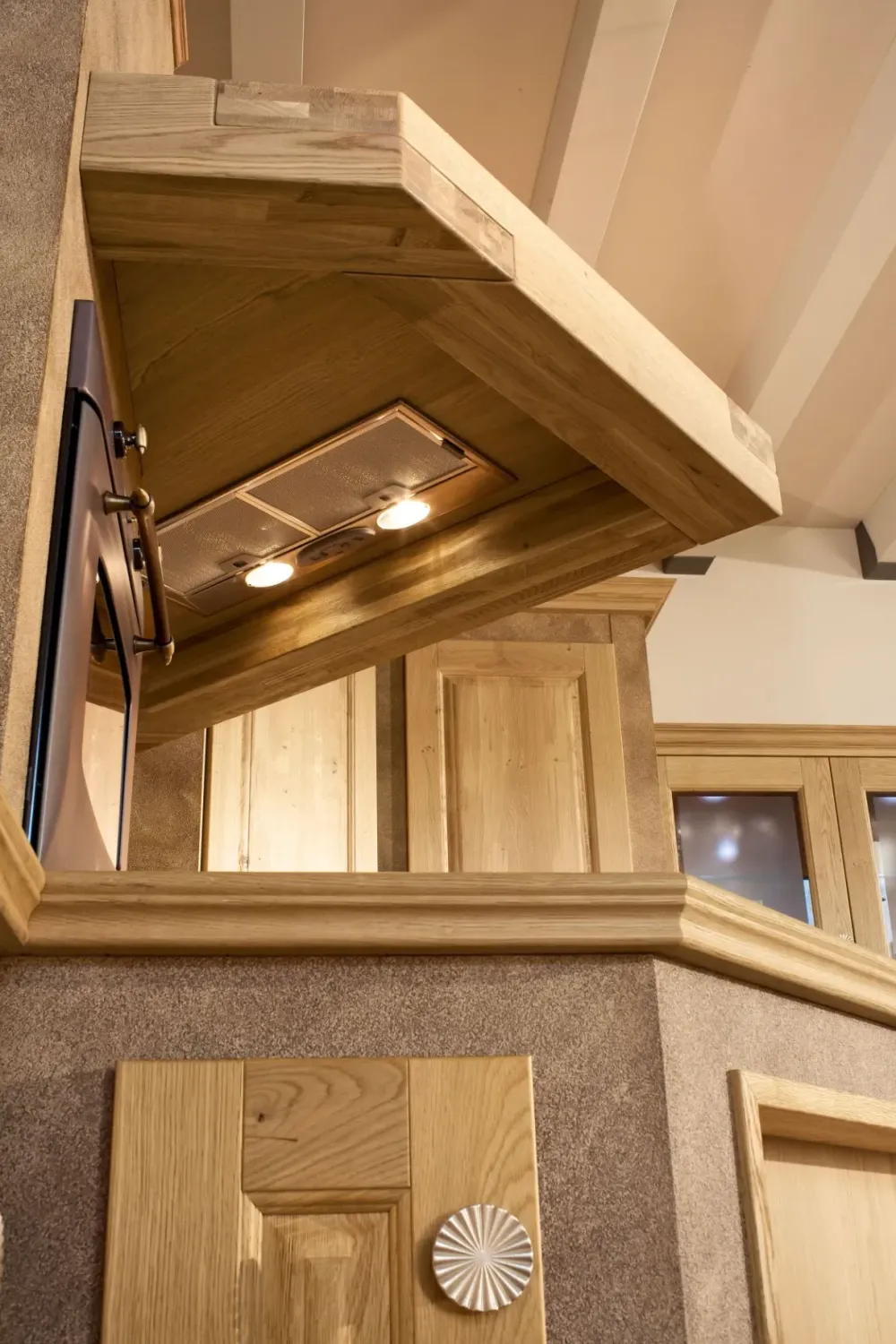 Arrex Cucina rovere chiaro country ad angolo Carola muratura scontata- Cucine Ad Angolo|Cucine Country