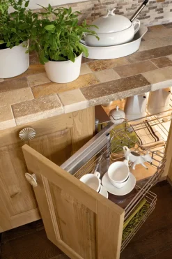 Arrex Cucina rovere chiaro country ad angolo Carola muratura scontata- Cucine Ad Angolo|Cucine Country