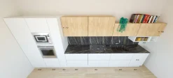 Arredo3 Cucina rovere chiaro design lineare Kali in offerta- Cucine Lineari|Cucine Design