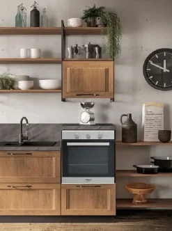 Collezione esclusiva Cucina rovere chiaro industriale lineare  cucina river indsutrial moderna   a soli 5990€- Cucine Lineari