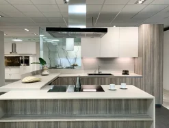 Outlet Cucina rovere chiaro moderna con penisola Ak project Cucine Con Penisola|Cucine Moderne