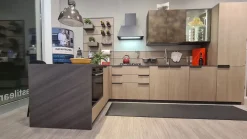 Cucina rovere chiaro moderna con penisola Mia a soli 9900 Euro Cucine Con Penisola|Cucine Moderne