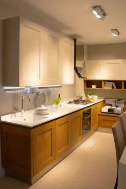 Veneta Cucine Cucina rovere chiaro moderna ad angolo Dialogo- Cucine Ad Angolo|Cucine Moderne