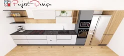 Sale Cucina rovere chiaro moderna lineare Sp22 in offerta Cucine Lineari|Cucine Moderne