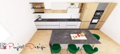 Sale Cucina rovere chiaro moderna lineare Sp22   in offerta Cucine Lineari|Cucine Moderne