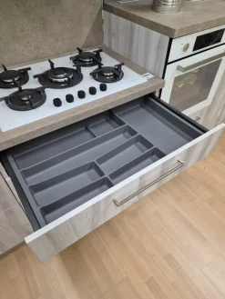 Artigianale Cucina rovere chiaro moderna lineare Brio a soli 5200 Euro- Cucine Lineari|Cucine Moderne