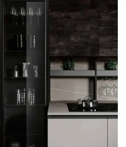 Imab Cucina rovere moro moderna lineare Teia- Cucine Lineari|Cucine Moderne