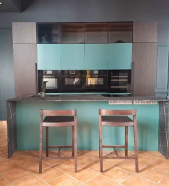 Cucina rovere moro moderna con isola Cucina con isola riga a soli 12000 Euro^Armony Clearance