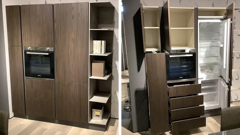 Cucina rovere moro moderna lineare Zen in Offerta Outlet^Mobilturi Hot