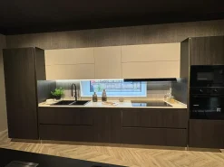 Outlet Cucina rovere moro moderna lineare Young in offerta Cucine Lineari|Cucine Moderne