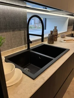 Outlet Cucina rovere moro moderna lineare Young in offerta Cucine Lineari|Cucine Moderne